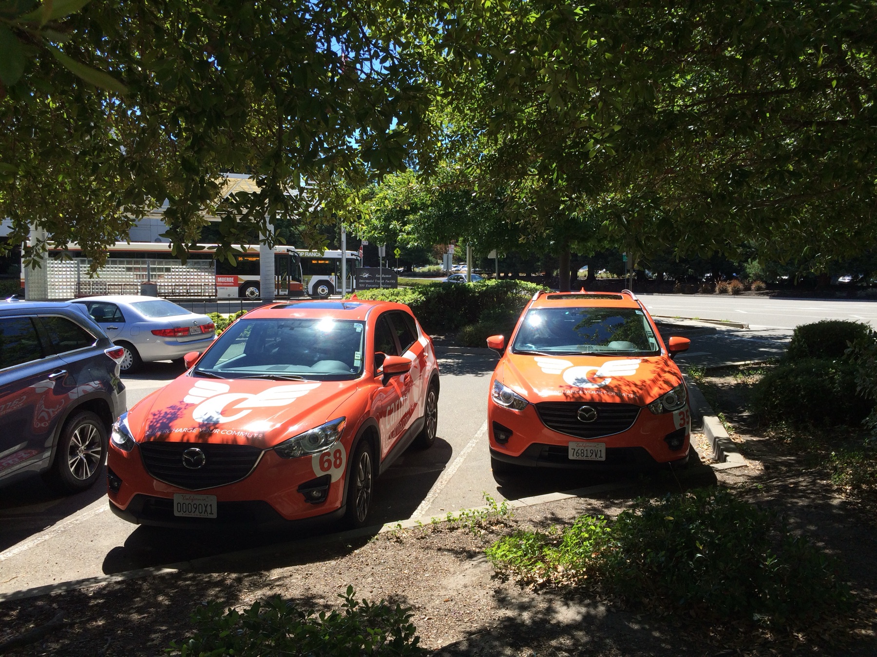 Bishop Ranch POD shuttle at the transit center